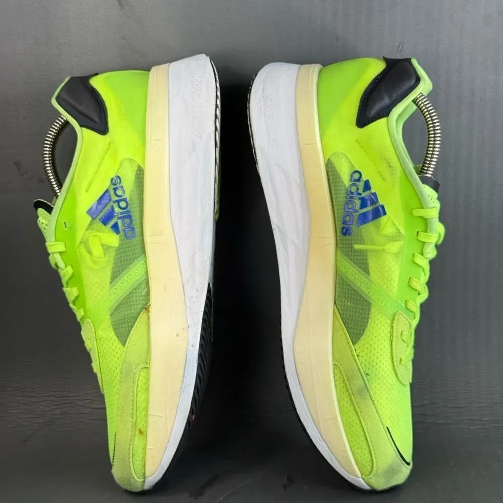 adidas Adizero Boston 10 Signal Green Sonic Ink athletic sneaker shoes men's 10